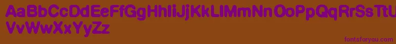 Defontedemigras Font – Purple Fonts on Brown Background