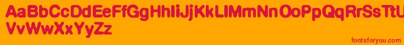 Defontedemigras Font – Red Fonts on Orange Background