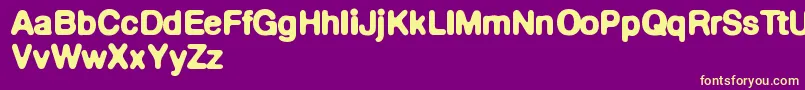 Defontedemigras Font – Yellow Fonts on Purple Background