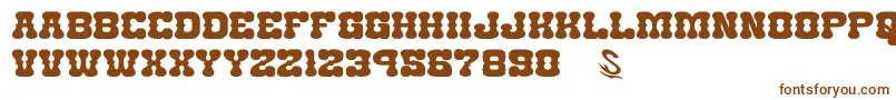 GomariceNantokaWestern Font – Brown Fonts on White Background