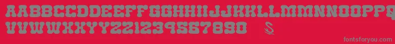 GomariceNantokaWestern Font – Gray Fonts on Red Background