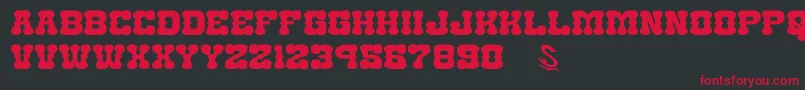 GomariceNantokaWestern Font – Red Fonts on Black Background