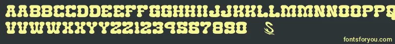 GomariceNantokaWestern Font – Yellow Fonts on Black Background