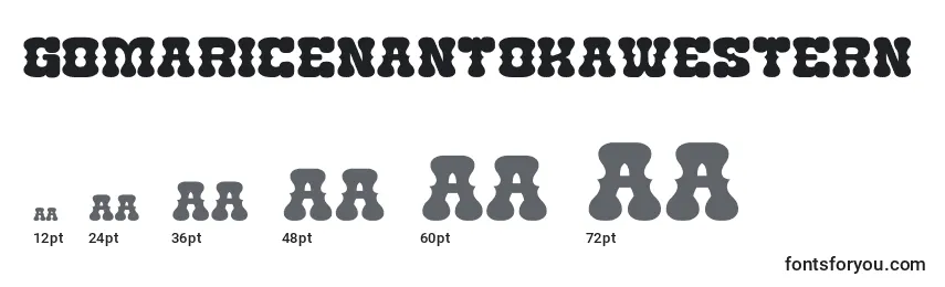 GomariceNantokaWestern Font Sizes