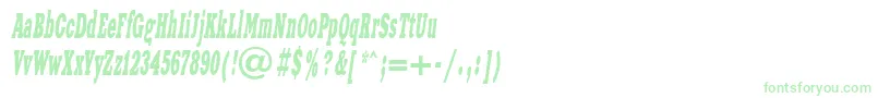 Czcionka XeniawesterncttItalic – zielone czcionki