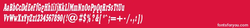 fuente XeniawesterncttItalic – Fuentes Blancas Sobre Fondo Rojo