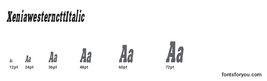 XeniawesterncttItalic Font Sizes