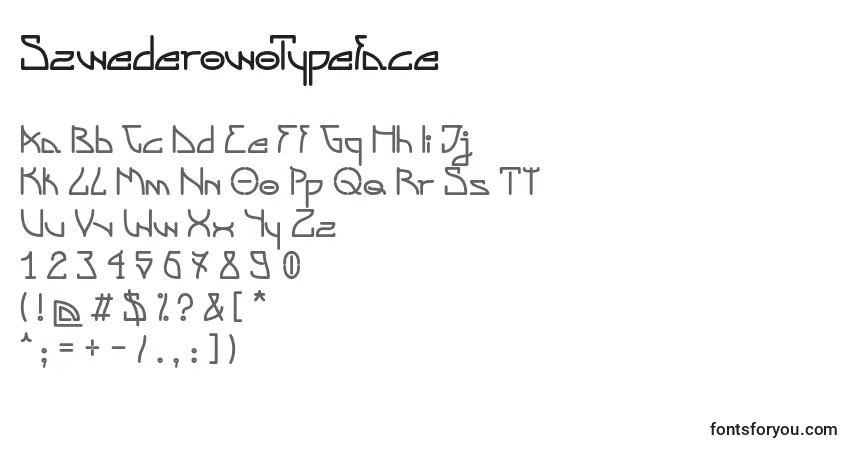 Шрифт SzwederowoTypeface – алфавит, цифры, специальные символы