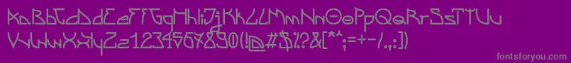 SzwederowoTypeface-fontti – harmaat kirjasimet violetilla taustalla