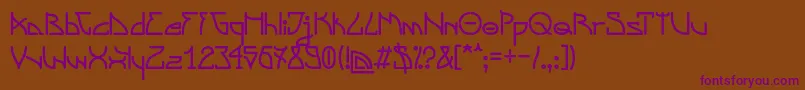 SzwederowoTypeface Font – Purple Fonts on Brown Background