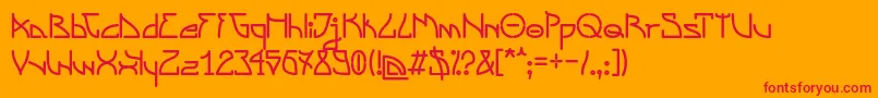 SzwederowoTypeface Font – Red Fonts on Orange Background