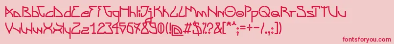 SzwederowoTypeface Font – Red Fonts on Pink Background