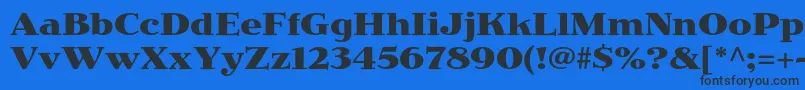 JimbostdBold Font – Black Fonts on Blue Background