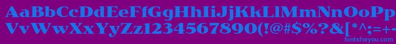 JimbostdBold-Schriftart – Blaue Schriften auf violettem Hintergrund