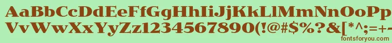 JimbostdBold Font – Brown Fonts on Green Background