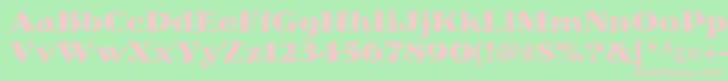 JimbostdBold Font – Pink Fonts on Green Background