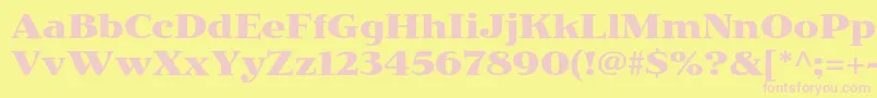 JimbostdBold Font – Pink Fonts on Yellow Background