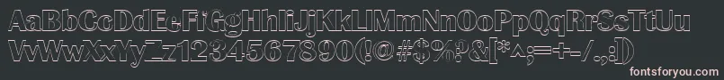 Шрифт GrenobleoutlineRegular – розовые шрифты на чёрном фоне