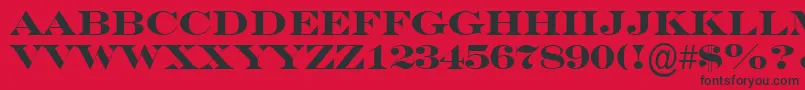 ASeriferexptitulBold Font – Black Fonts on Red Background