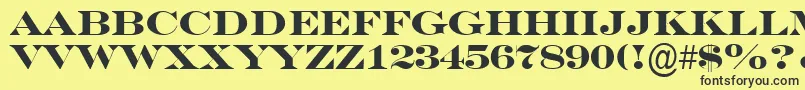 ASeriferexptitulBold Font – Black Fonts on Yellow Background