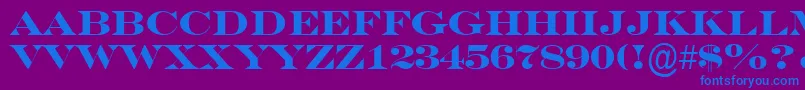 ASeriferexptitulBold Font – Blue Fonts on Purple Background