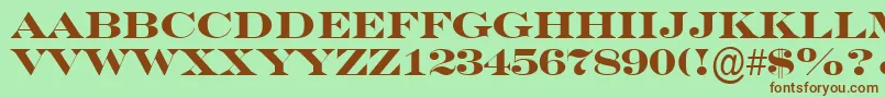 ASeriferexptitulBold Font – Brown Fonts on Green Background