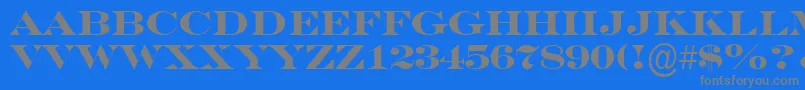 ASeriferexptitulBold Font – Gray Fonts on Blue Background
