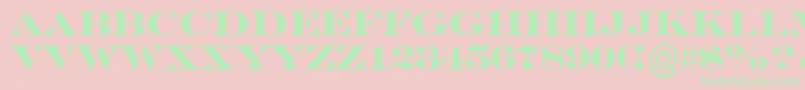 ASeriferexptitulBold Font – Green Fonts on Pink Background