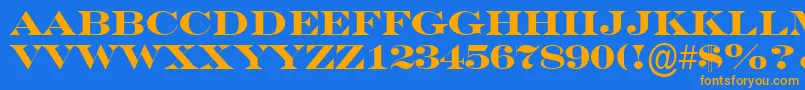 ASeriferexptitulBold Font – Orange Fonts on Blue Background