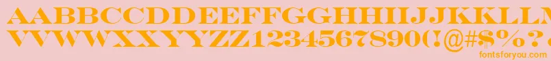 ASeriferexptitulBold Font – Orange Fonts on Pink Background