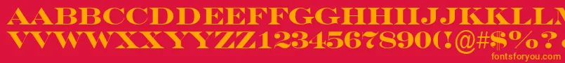 ASeriferexptitulBold Font – Orange Fonts on Red Background