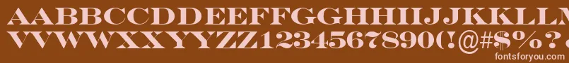 ASeriferexptitulBold Font – Pink Fonts on Brown Background