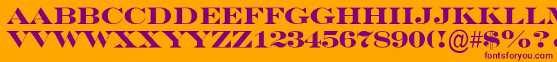 ASeriferexptitulBold Font – Purple Fonts on Orange Background