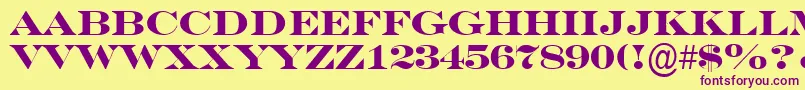 ASeriferexptitulBold Font – Purple Fonts on Yellow Background