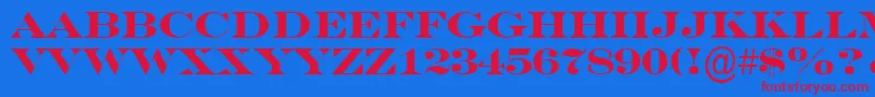 ASeriferexptitulBold-fontti – punaiset fontit sinisellä taustalla