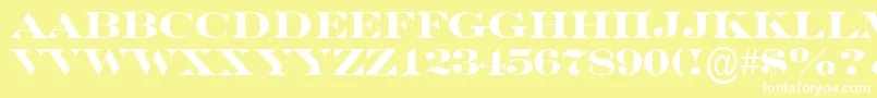 More about ASeriferexptitulBold Font ASeriferexptitulBold Font – White Fonts on Yellow Background