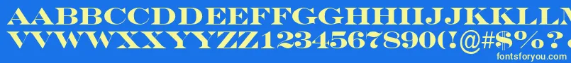 ASeriferexptitulBold Font – Yellow Fonts on Blue Background