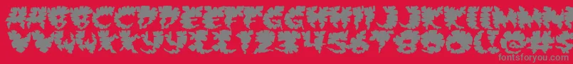 Extravirgin Font – Gray Fonts on Red Background