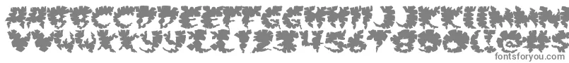 フォントExtravirgin – 白い背景に灰色の文字