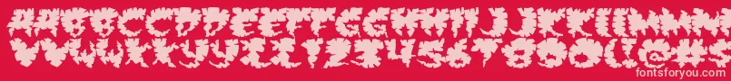 Extravirgin Font – Pink Fonts on Red Background