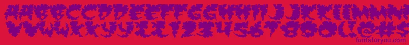 Extravirgin Font – Purple Fonts on Red Background