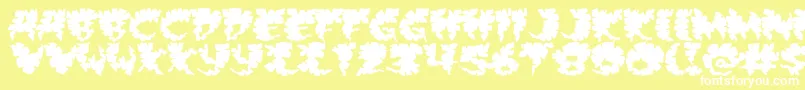 Extravirgin Font – White Fonts on Yellow Background