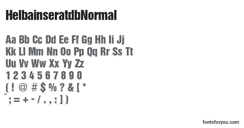 Шрифт HelbainseratdbNormal – алфавит, цифры, специальные символы