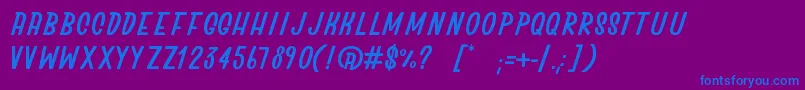 AmadaRegular Font – Blue Fonts on Purple Background