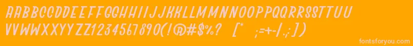 AmadaRegular Font – Pink Fonts on Orange Background