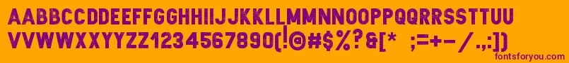 ZilapSleepDemo Font – Purple Fonts on Orange Background