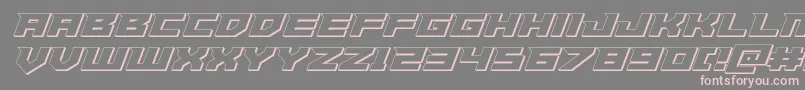 Paladins3D-Schriftart – Rosa Schriften auf grauem Hintergrund