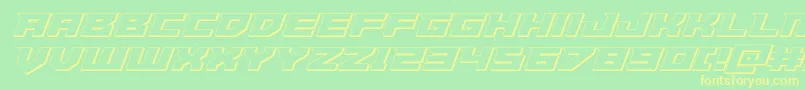 Paladins3D Font – Yellow Fonts on Green Background