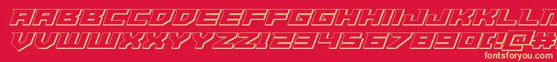 Paladins3D Font – Yellow Fonts on Red Background