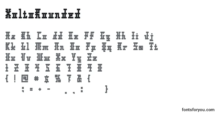 Шрифт XoltoRounded – алфавит, цифры, специальные символы